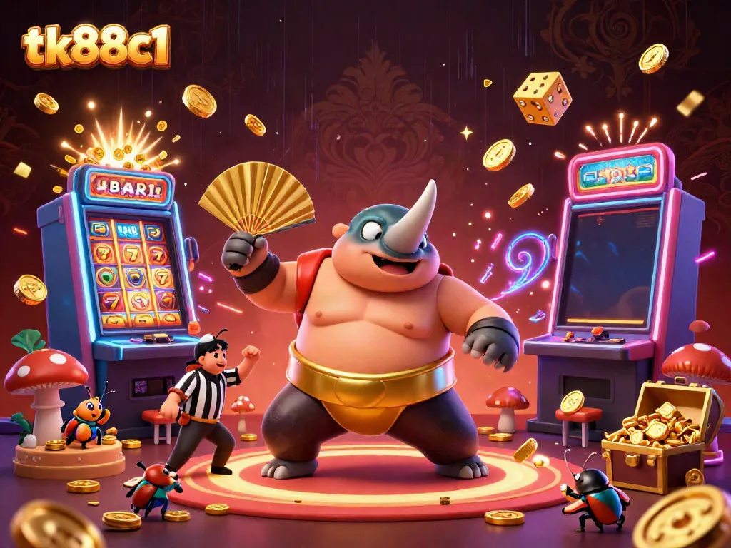 Experience thrilling gameplay with the tk88c1 champion at a vibrant casino scene featuring dynamic jackpots.