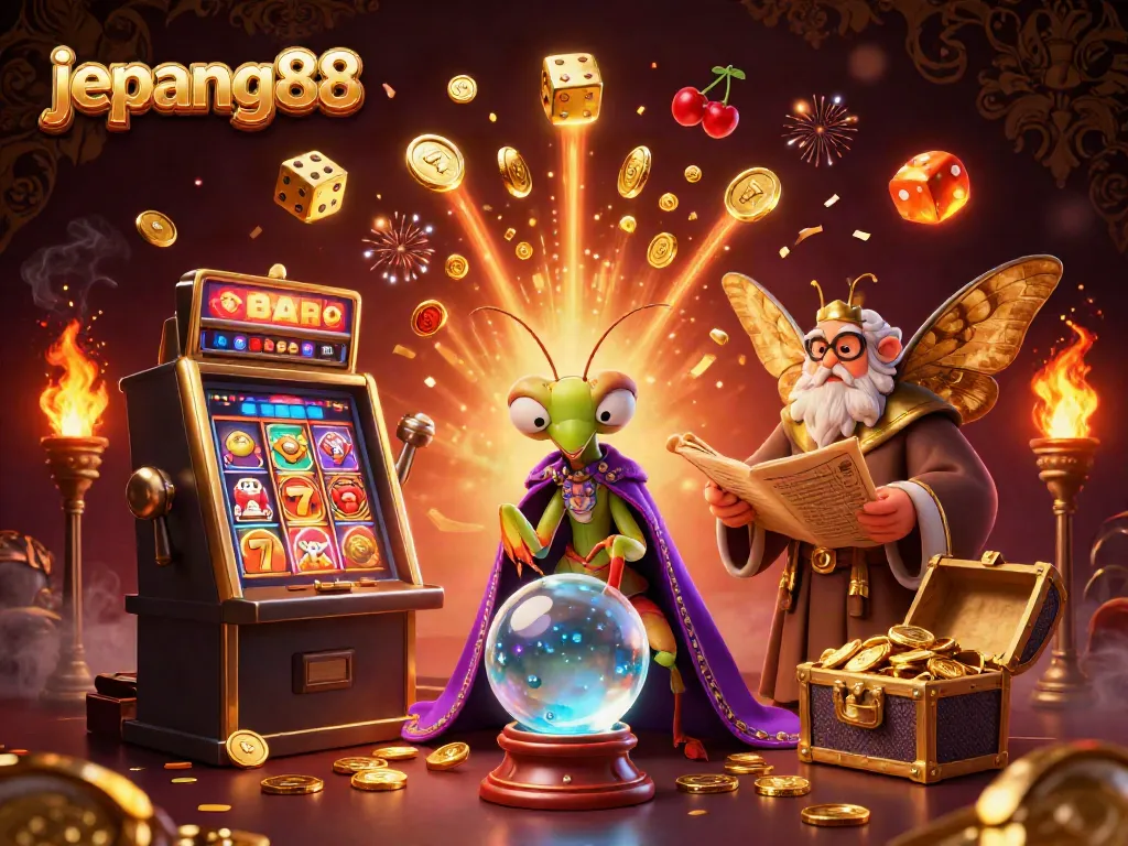 Engage with jepang88 slots and jackpot excitement through this vibrant 3D casino illustration.