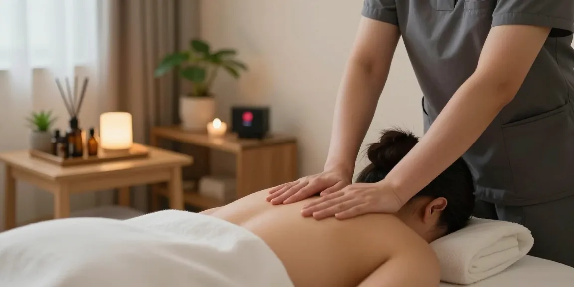 송파출장마사지 session by a professional therapist in a peaceful environment