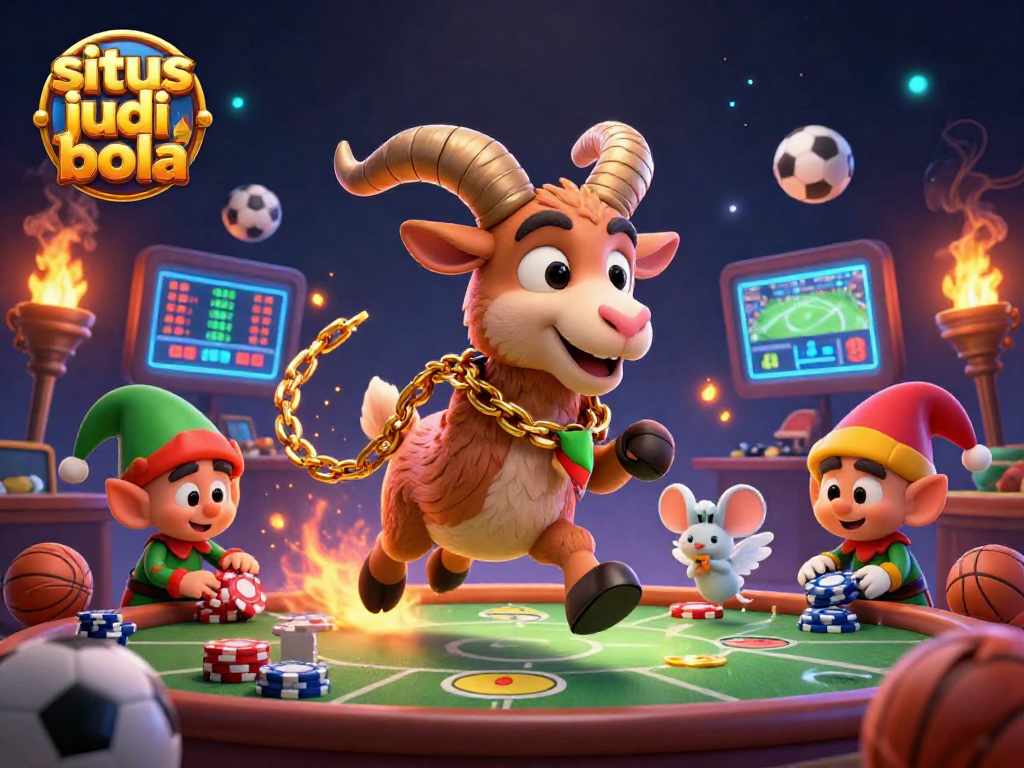 Catch the excitement of sports betting at situs judi bola with mischievous characters and dynamic visuals.