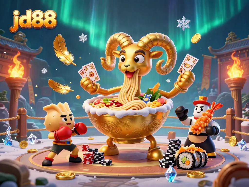 Experience the excitement of jd88 with a vibrant illustration featuring engaging casino characters and dynamic action.
