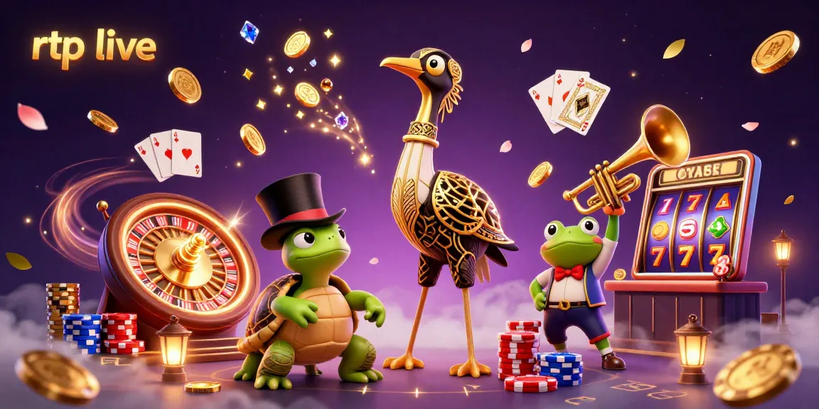Experience the thrill of rtp live with our vibrant 3D illustration showcasing exciting casino elements.