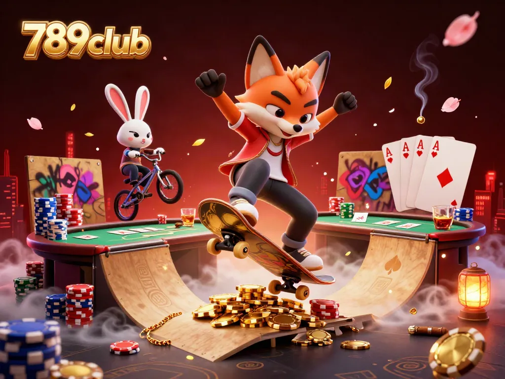Experience thrilling gaming action with 789club's lively casino scene featuring animated characters and vibrant visuals.