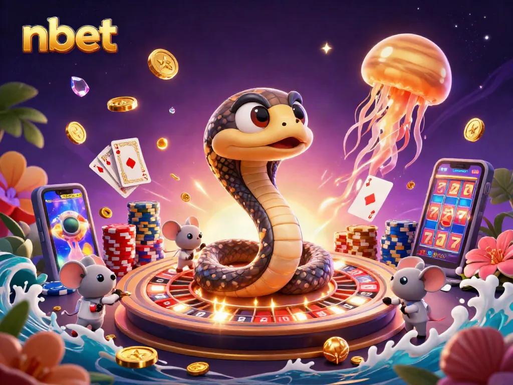 Experience nbet with a thrilling casino scene featuring a cosmic roulette wheel and playful astronauts.