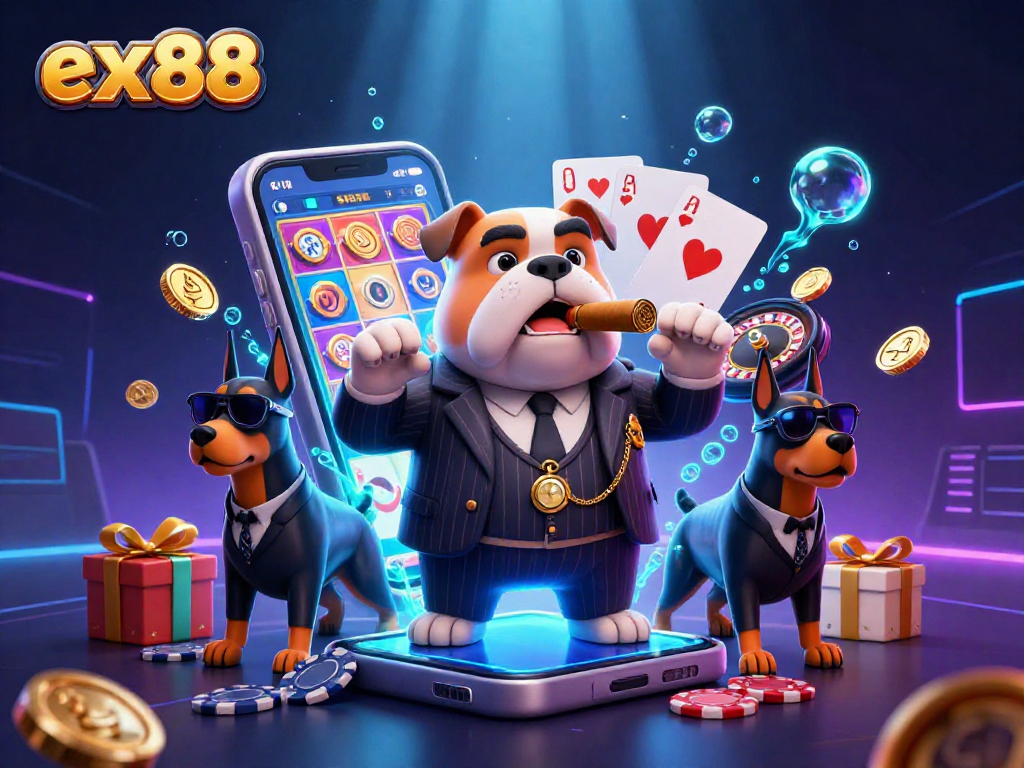Experience thrilling gameplay at ex88 with charismatic characters, vibrant slot games, and action-packed casino elements.