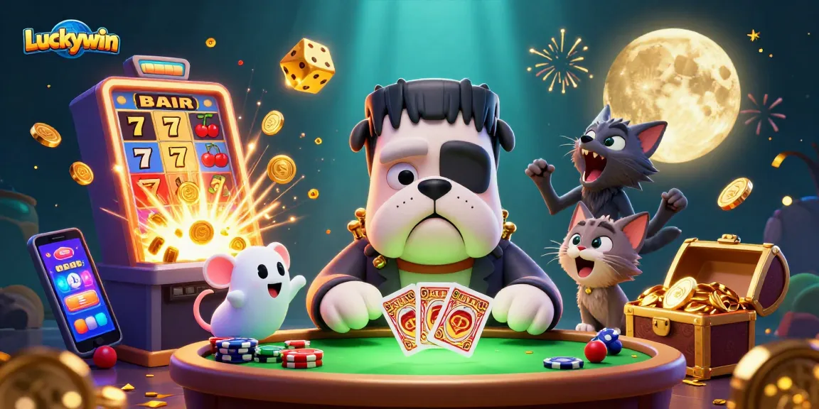 Experience lucky jackpots at Luckywin with animated casino characters and thrilling game scenes.