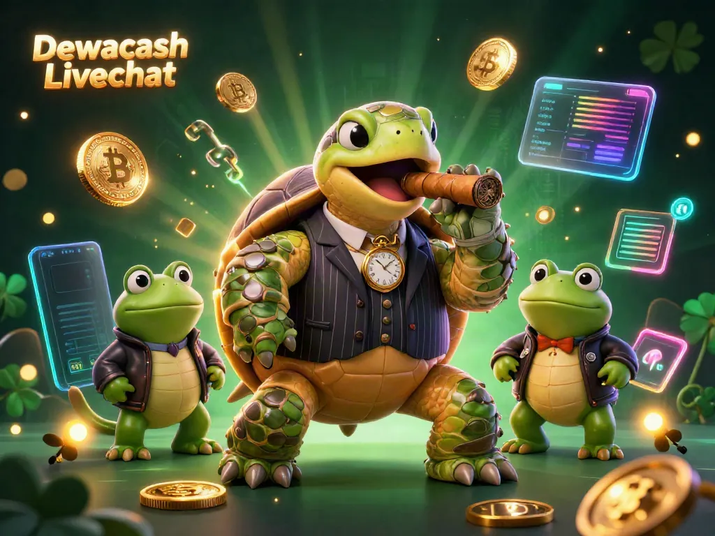 Dewacash Livechat brings a lively casino scene alive with a snapping turtle mobster and bullfrog enforcers.