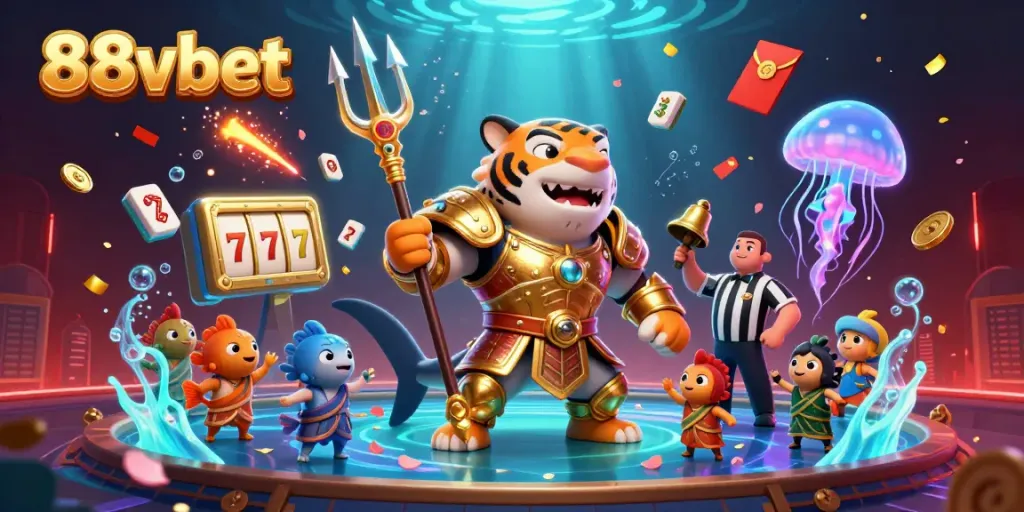 Experience the thrilling world of 88vbet with a captivating underwater casino scene featuring exciting elements.
