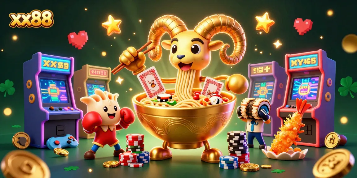 Engage in thrilling gambling action with xx88's vibrant casino characters and elements in a dynamic 3D scene.