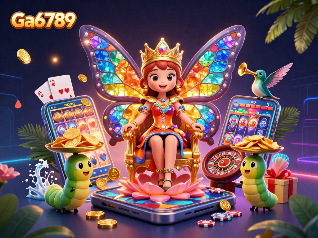 Experience thrilling slots at Ga6789 with vibrant 3D casino elements and colorful gaming features.
