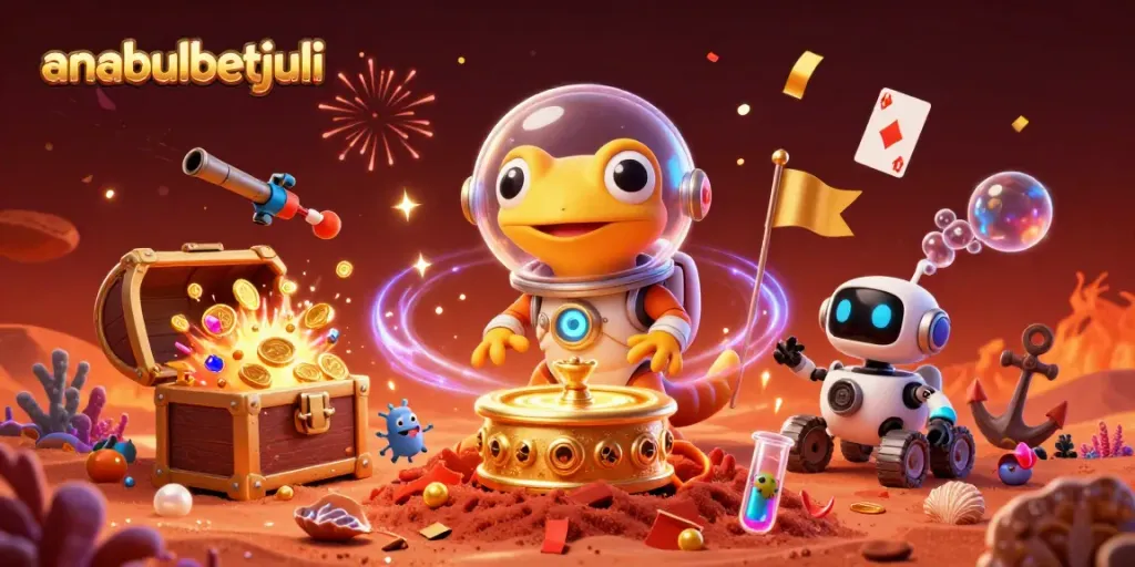 Kompetisi anabulbetjuli dengan gecko luar angkasa dan robot, memunculkan jackpot!