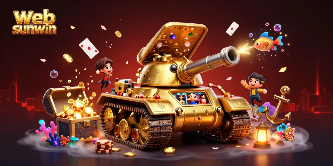 Experience dynamic gaming action with web sunwin in our vibrant carnival-themed illustration.