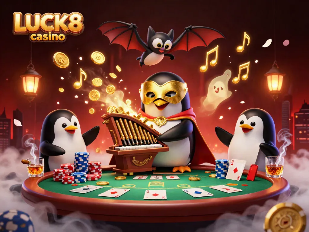 Experience the excitement of LUCK8 casino with a whimsical 3D rendering showcasing vibrant gaming elements and characters.