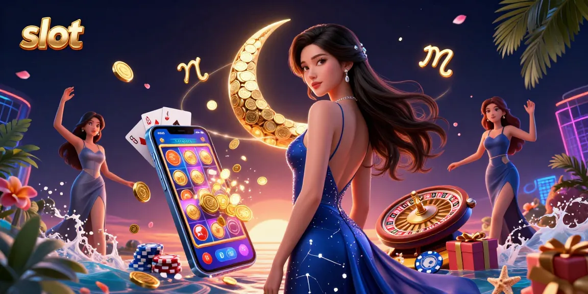 Experience thrilling slot games with vibrant visuals and engaging gameplay in this dynamic 3D casino illustration.