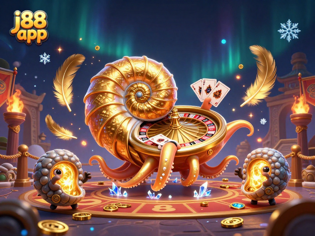 Experience thrilling wins with the J88 app, featuring immersive gaming elements and golden treasures.