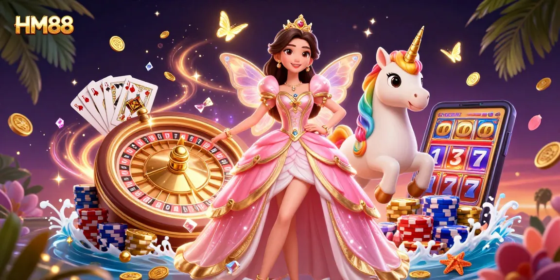 Spin for big wins with HM88 as you immerse in a vibrant casino fantasy world.