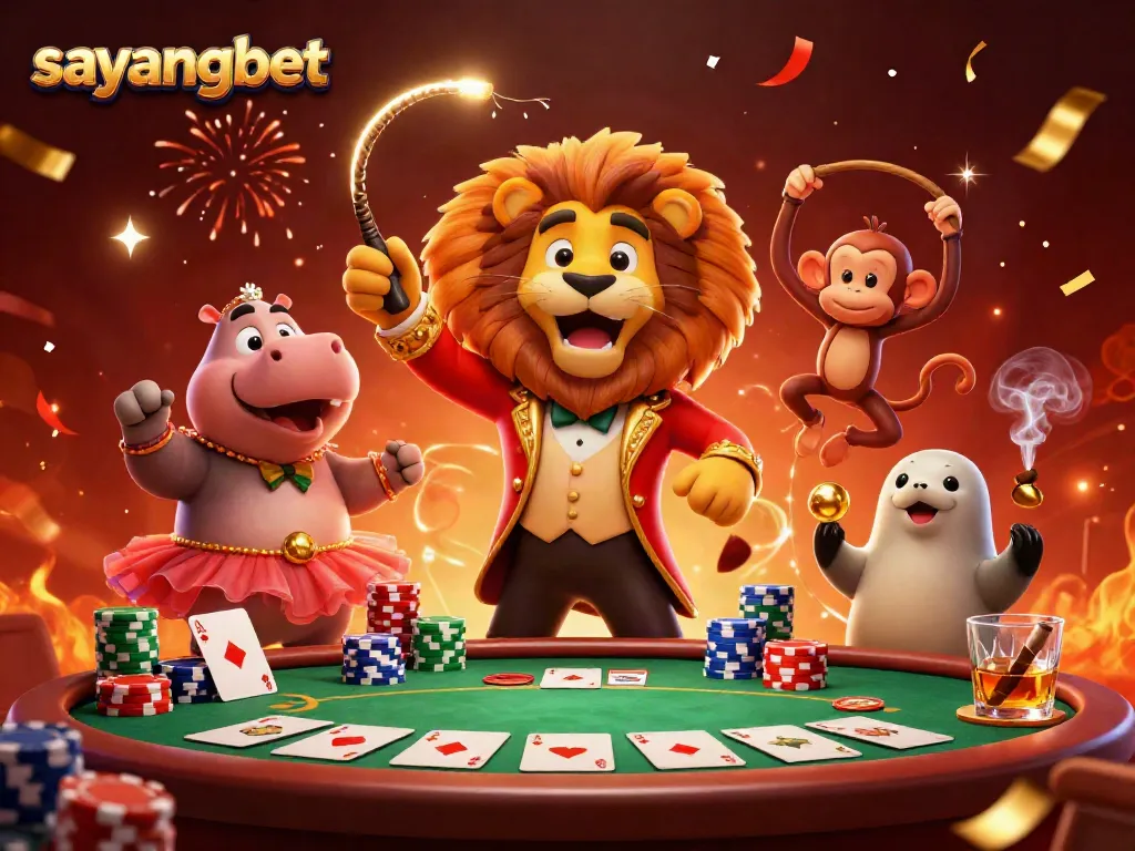 Experience the thrill of sayangbet with our vivid 3D illustration of a lively casino scene.