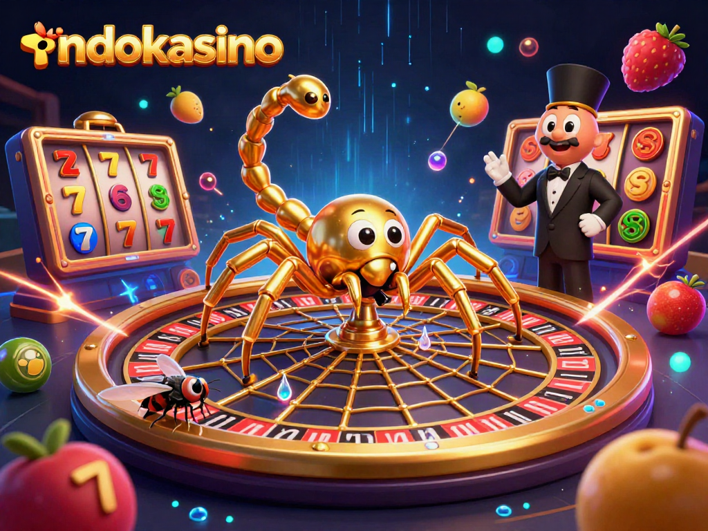 Indokasino menang taruhan di roulette dengan laba-laba emas dan hiasan acara yang menakjubkan.