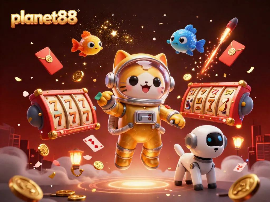 Menggairahkan dengan planet88, kucing astronot dan anjing robot dalam permainan kasino.