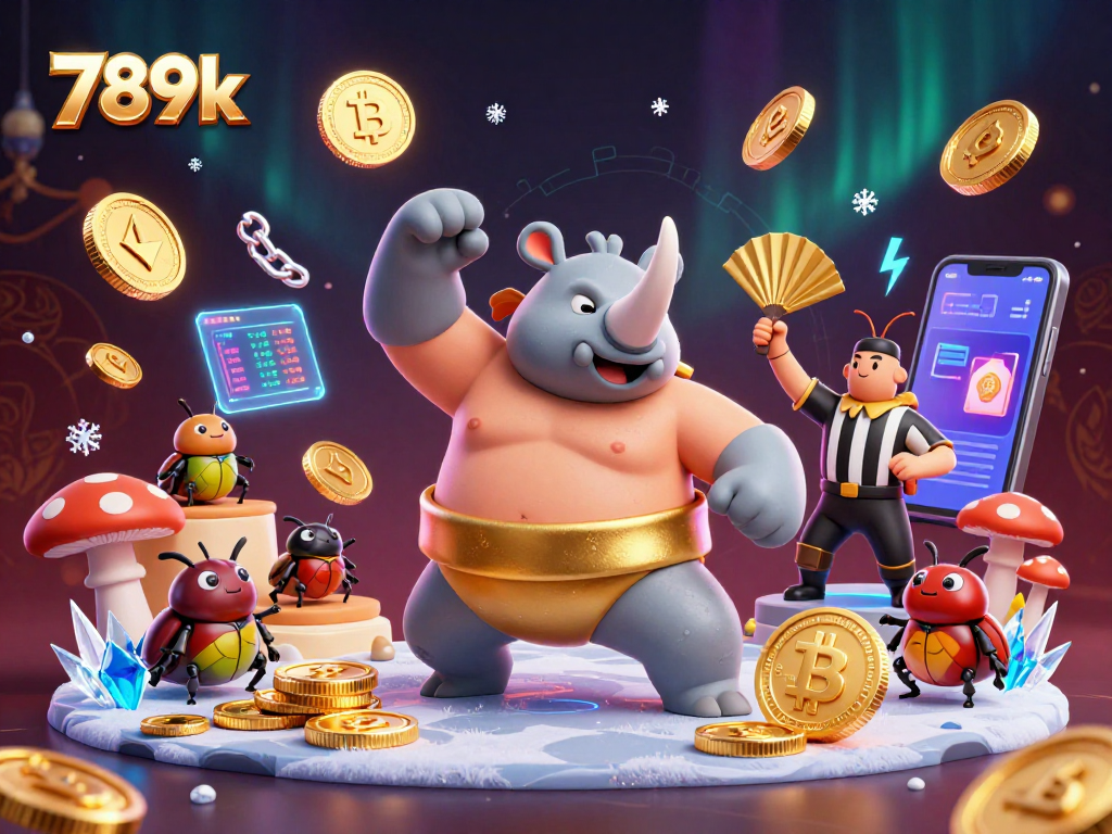 Join the excitement at 789k as our beetle champion stomps for golden coins in this vibrant casino scene!