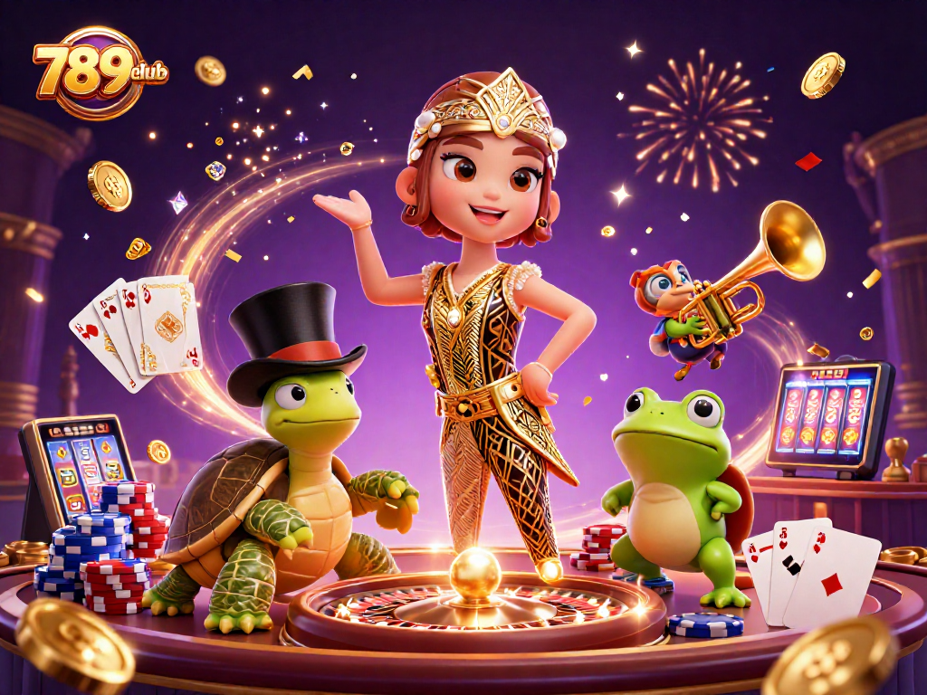 Experience the excitement of 789club with thrilling characters and vibrant casino elements.