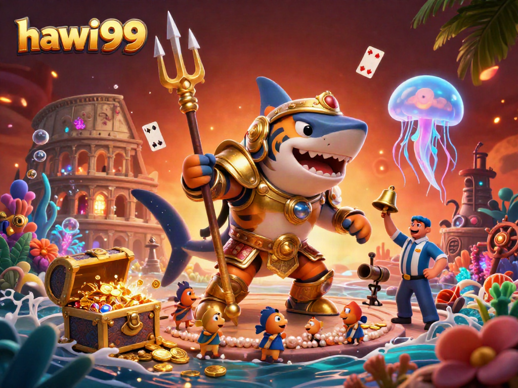 Engage in thrilling underwater gambling adventures at hawai99 with the tiger shark champion.