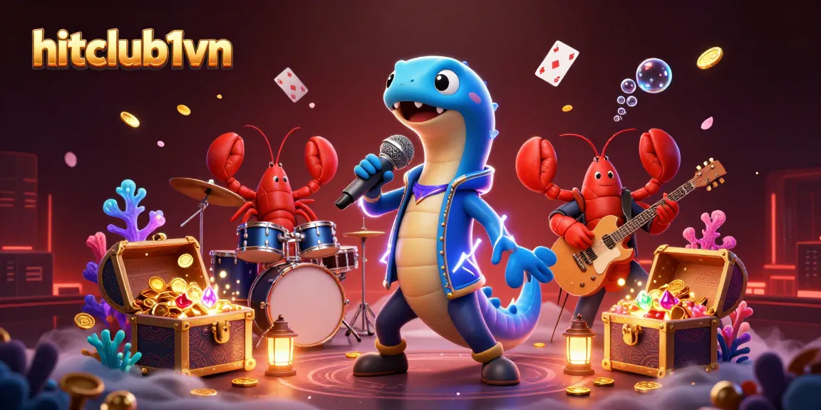 Experience the excitement of hitclub1vn with an electric eel DJ and vibrant underwater casino scene.