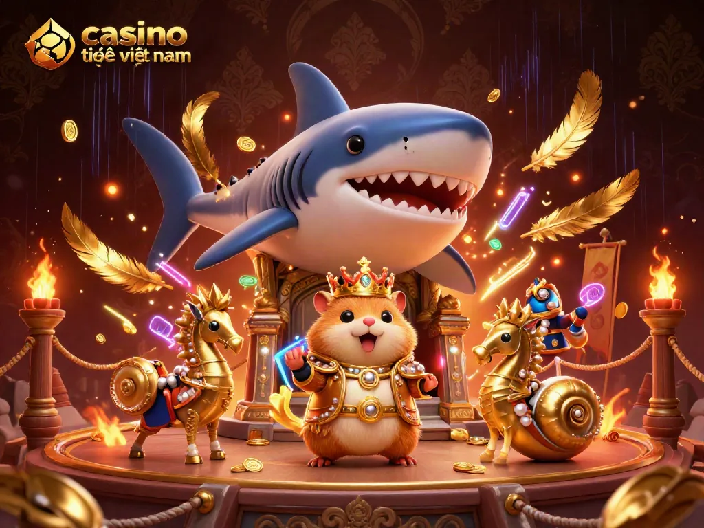 Trải nghiệm casino trực tuyến Việt Nam với Vua Hamster vàng và bối cảnh hoàng gia sống động