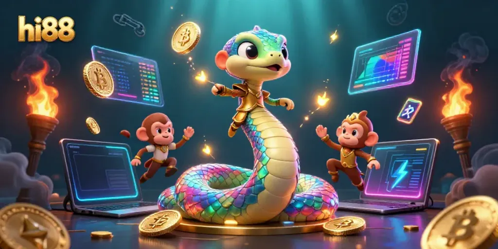 Chơi cá cược với hi88 trong khung cảnh vui tươi và đầy màu sắc.