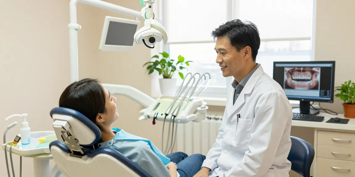 Dentist Mooresville NC providing gentle care to a smiling patient in a welcoming dental office.