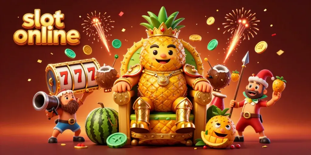 Spin the reels of exciting slot online games with vibrant characters and celebratory elements.