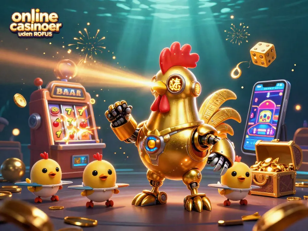 Experience gaming excitement at online casinoer uden ROFUS with vibrant slot machines and retro casino elements.