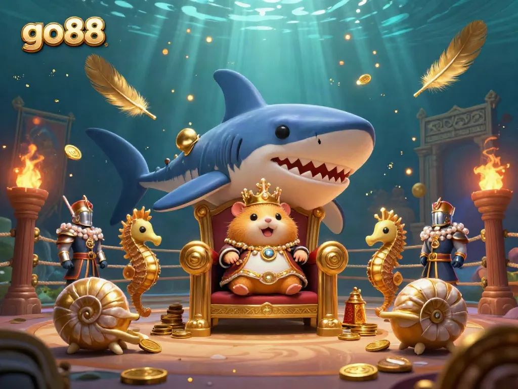 Engage in thrilling casino adventures with go88 featuring a golden hamster king and dynamic gaming elements.