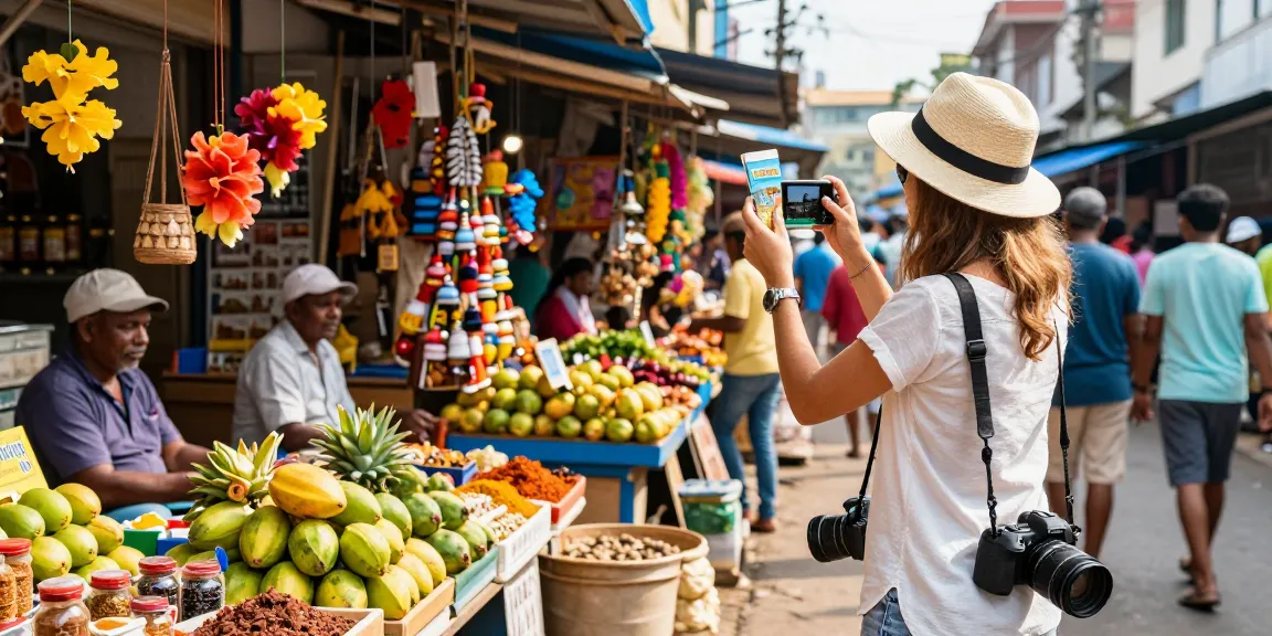 Experience the vibrant local culture with a delhi to sri lanka tour package, highlighting colorful markets and scenic streets.