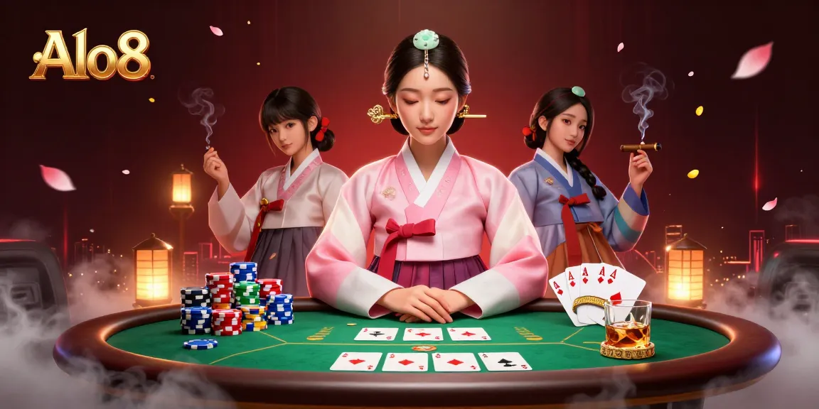 Alo8 launches a dynamic poker scene showcasing vibrant elements surrounded by elegant characters and rich atmospheric visuals.