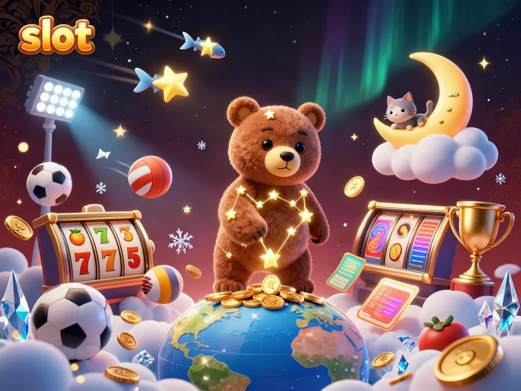 Experience the excitement of slot gaming with colorful characters and dynamic elements in a vibrant casino scene.