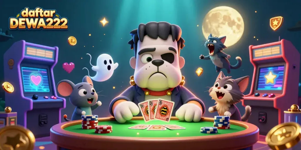 Engage in thrilling gameplay at daftar DEWA222 with captivating gaming elements and vibrant 3D characters.