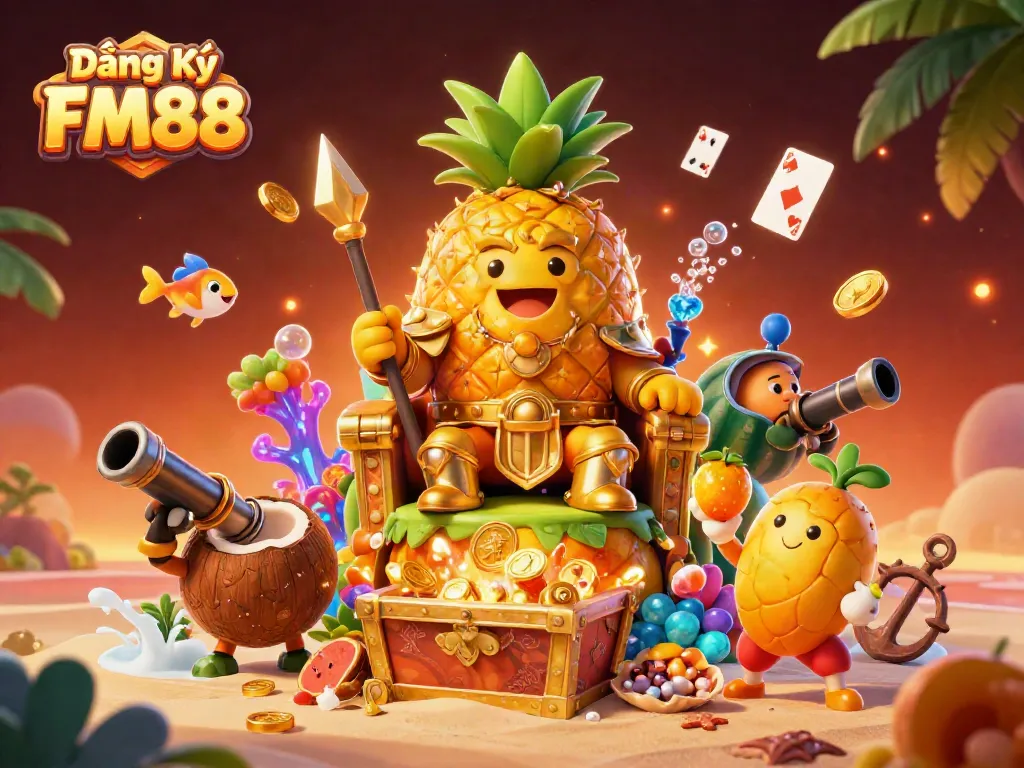 Experience the vibrant world of Đăng Ký FM88, where excitement meets rich game rewards in a colorful beach casino.