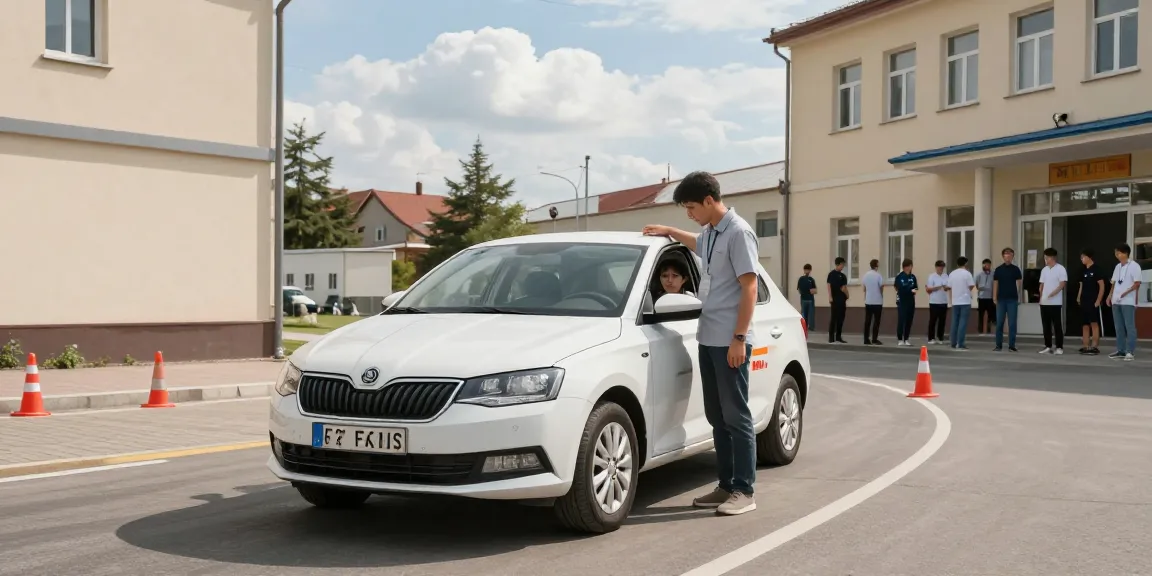 Instructor și elev la școala de condus în Chișinău cu permis de conducere Chișinău.