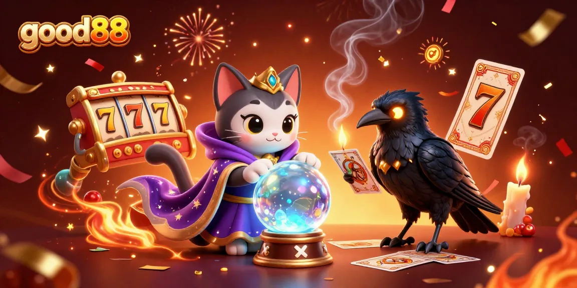 Experience thrilling games at good88 with dynamic slot reels and enchanting casino characters.
