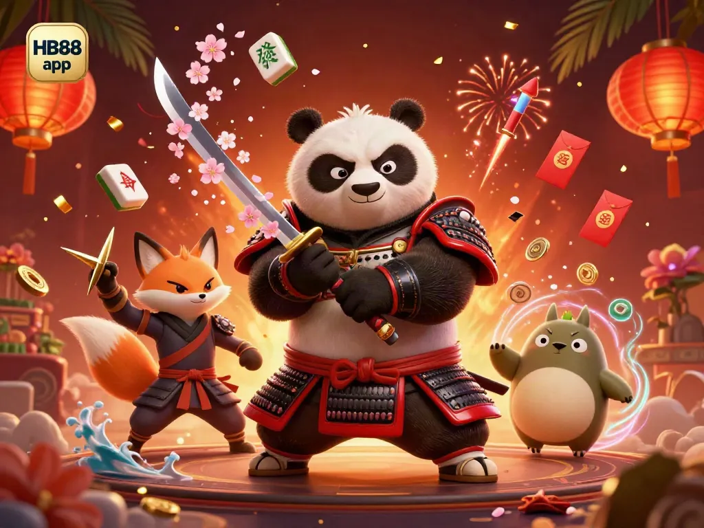 Experience vibrant gameplay with the HB88 app in this ultra-detailed 3D casino illustration featuring dynamic characters.