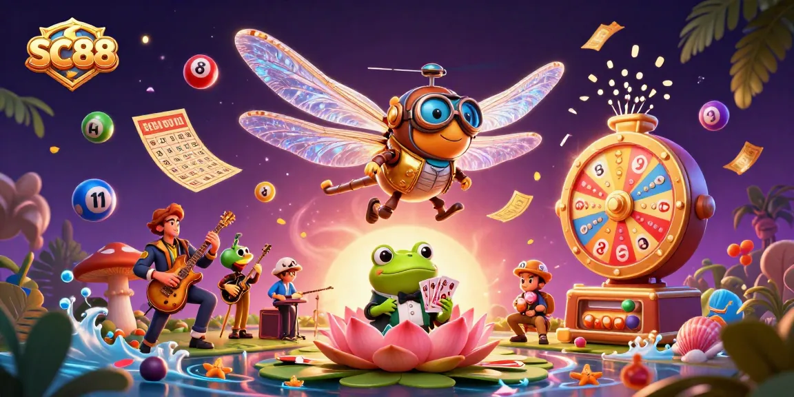 Win big at SC88 with a vibrant 3D casino scene featuring dynamic gaming elements.