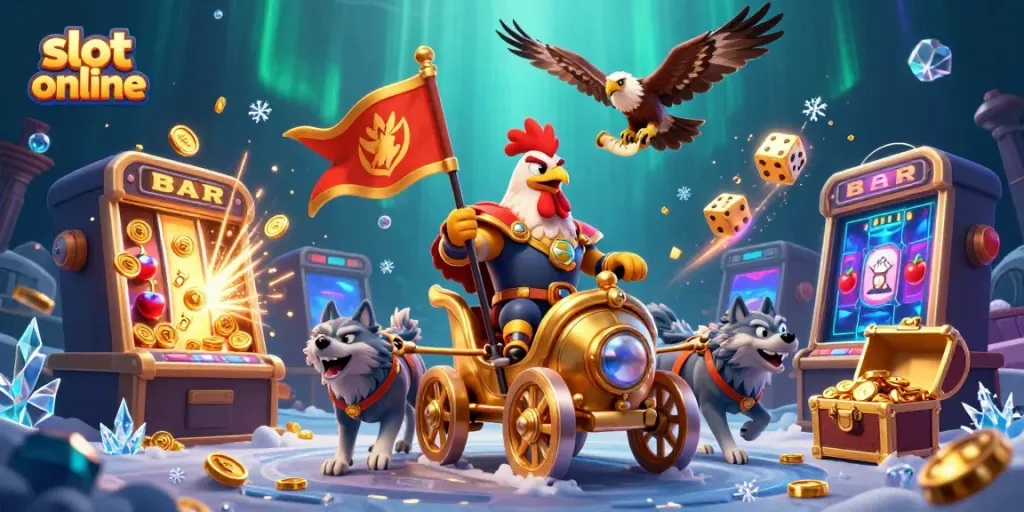 Experience thrilling action with the slot online scene showcasing vibrant casino elements and characters.