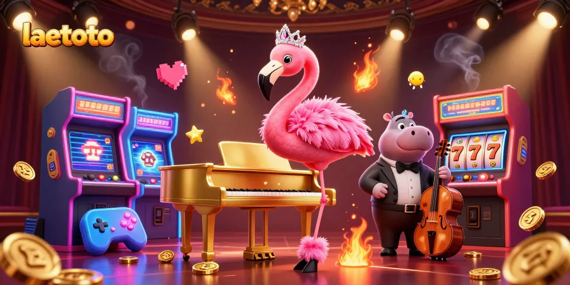 Engage with laetoto's vibrant casino scene featuring dynamic game elements and lively characters.