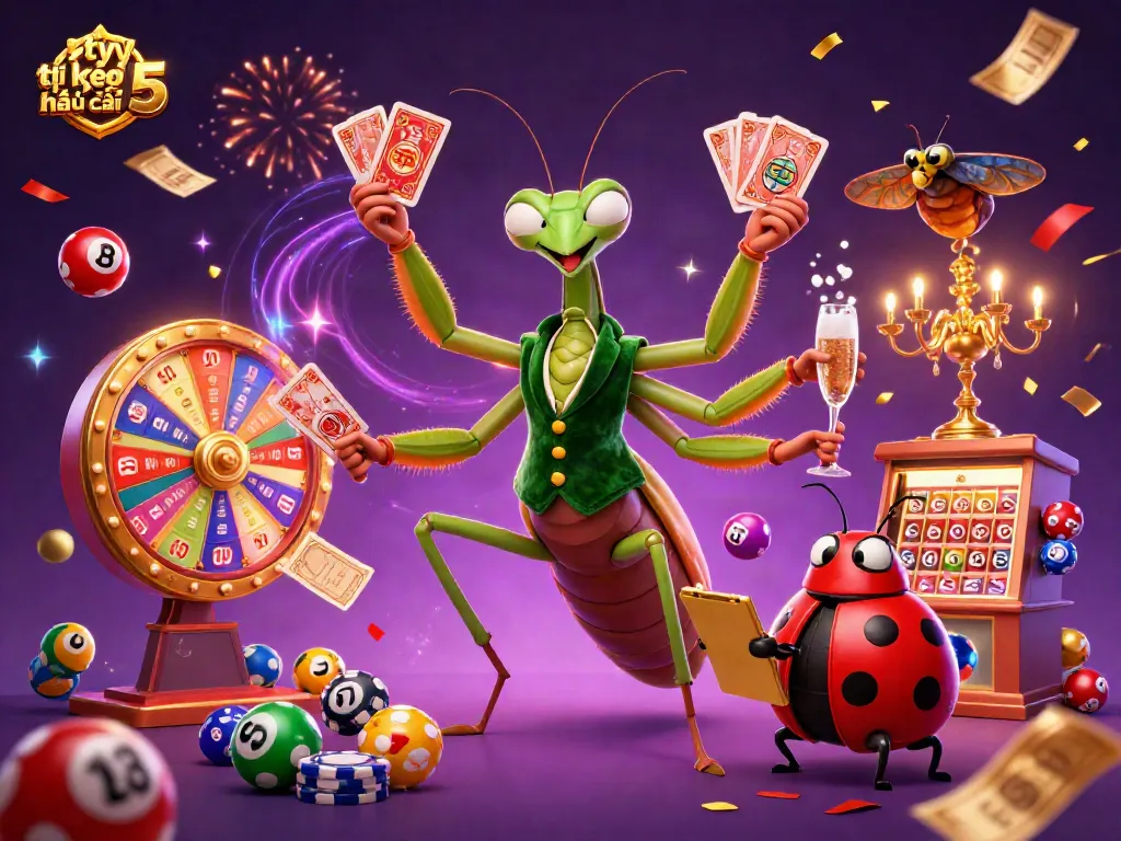 Engage with tỷ lệ kèo nhà cái 5 in a festive 3D casino atmosphere featuring vibrant characters and dynamic gaming elements.