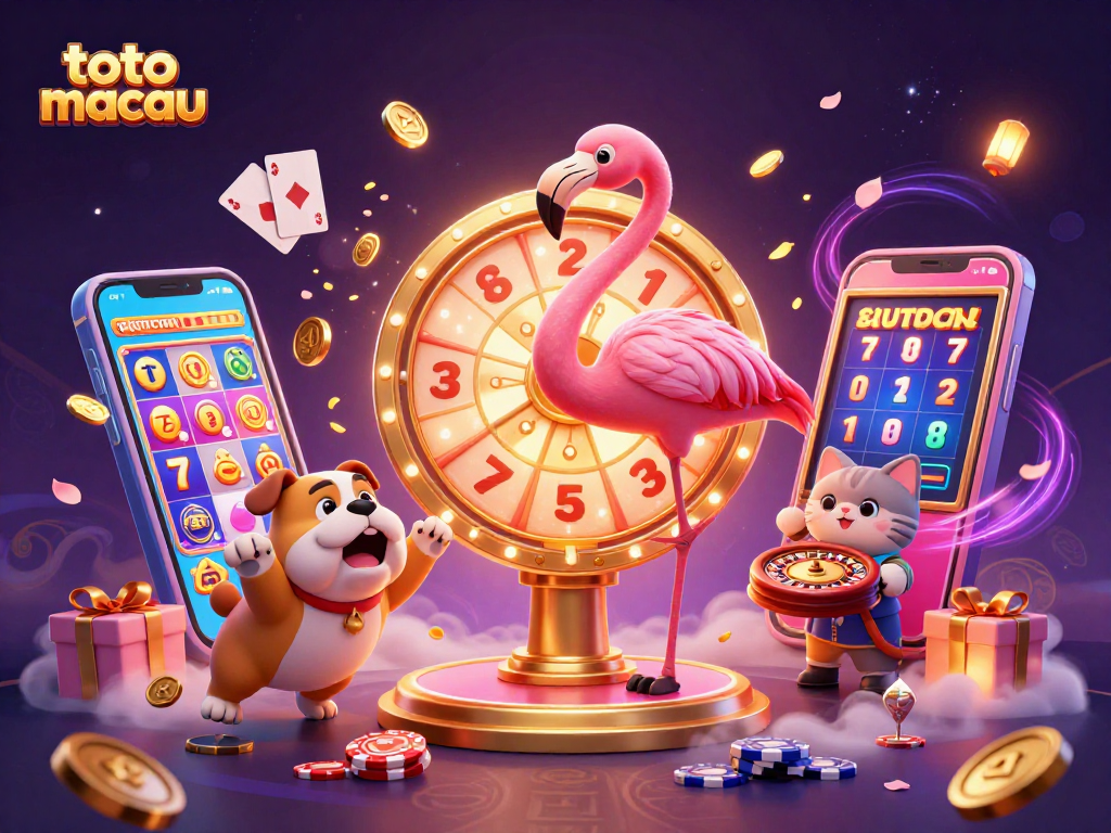 Experience excitement at toto macau with colorful slots, game show characters, and dynamic casino elements.