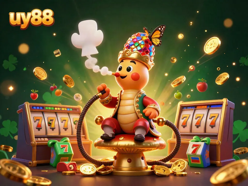 Experience exciting gameplay at uy88 with captivating slot reels and vibrant game elements.
