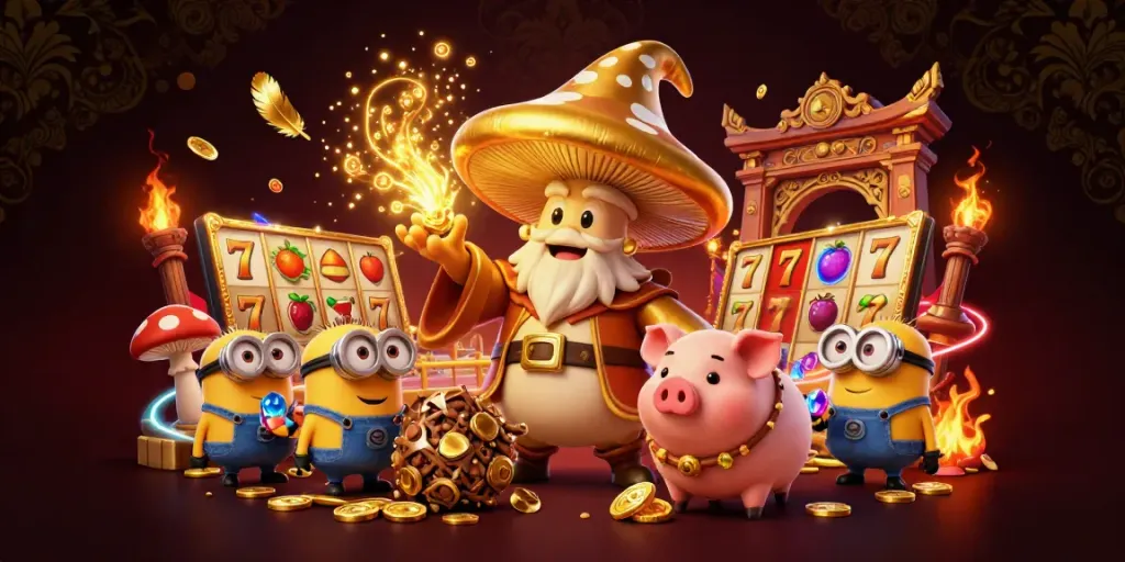 Menangkan bonus di slot depo 10k dengan ilustrasi karakter magis dan slot gacor yang memikat.