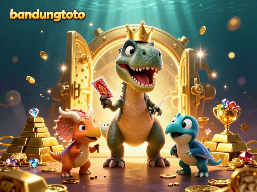 Experience exciting gameplay with bandungtoto, featuring fun characters and vibrant casino elements.
