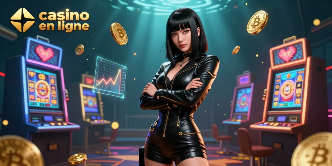 Découvrez le frisson du casino en ligne avec des machines à sous vibrantes dans cette illustration dynamique de jeu.